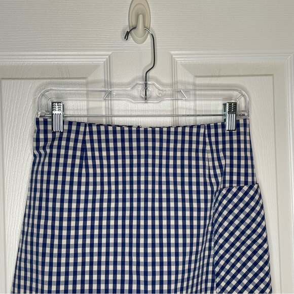 Tory Burch Sport Gingham Plaid Tennis Golf Skirt Blue/White Preppy Academia XS - Picture 3 of 11